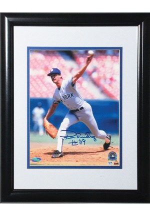 Framed Ron Guidry Autographed Photo (JSA • Steiner)