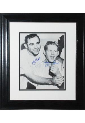 Framed Yogi Berra & Whitey Ford Autographed Photo (JSA)