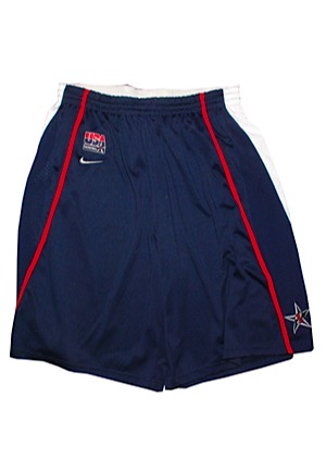 Circa 2000 USA Basketball Game-Used Shorts
