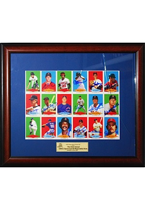 Framed Multi-Signed Baseball Cards (JSA)