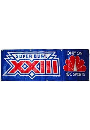 1988 Super Bowl XXIII NBC Sports Banner