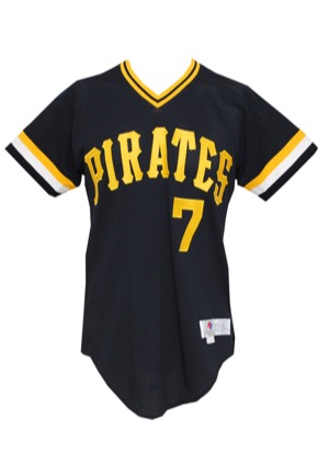 Circa 1987 Barry Bonds Rookie Era Pittsburgh Pirates Team-Issued BP Jersey