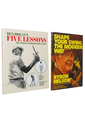 Ben Hogan & Byron Nelson Autographed Hardcover Golf Instruction Books (2)(JSA)