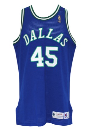 1996-97 A.C. Green Dallas Mavericks Game-Used Road Jersey