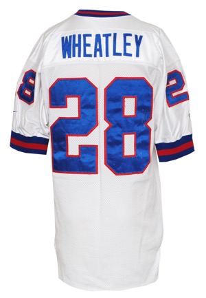 1995 Tyrone Wheatley New York Giants Game-Used Road Jersey