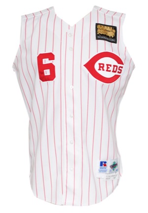 1994 Ron Gant Cincinnati Reds Team-Issued Home Vest (1869 Red Stockings Patch)