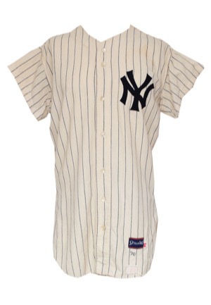 1970 Danny Cater New York Yankees Game-Used Home Flannel Jersey