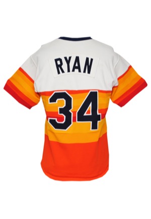 Circa 1984 Nolan Ryan Houston Astros Game-Used Home Jersey