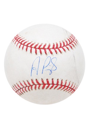 Albert Pujols Game-Used & Autographed Baseball (JSA • MLB Hologram)