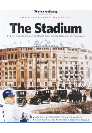 Don Larsen Twice-Autographed Yankee Stadium Commemorative Magazine (JSA)