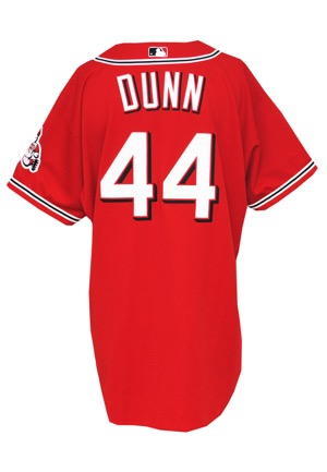 Early 2000s Adam Dunn Cincinnati Reds Game-Used Red Alternate Jersey