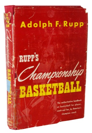 1948 Adolph Rupps "Championship Basketball" Multi-Signed Hardcover Book with Four Hall of Famers (JSA)