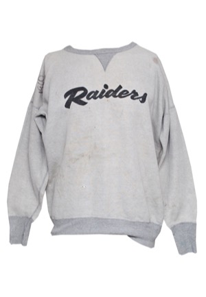 1960 Ron Sabal Oakland Raiders Practice Worn & Autographed Sweatshirt (JSA)