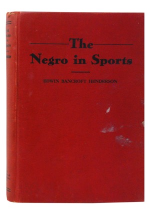 1939 Edwin Henderson "The Negro in Sports" Autographed Hardcover Book (JSA • PSA/DNA)