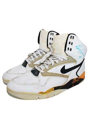 Circa 1988 Rony Seikalay Miami Heat Game-Used & Twice-Autographed Sneakers (JSA)