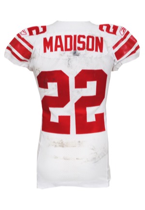 2006 Sam Madison New York Giants Game-Used Road Jersey (Unwashed)