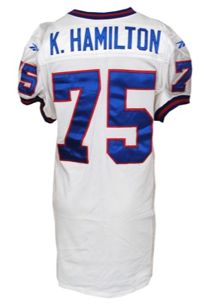 1997 Keith Hamilton New York Giants Game-Used Road Jersey (Repairs)