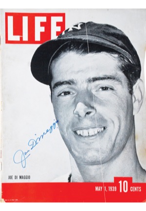 5/1/1939 "Life" Magazine Autographed by Joe DiMaggio (JSA)