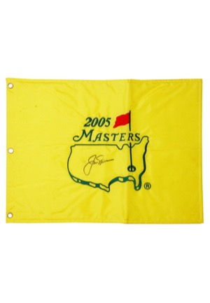 2005 Masters Flag Autographed by Jack Nicklaus (JSA)