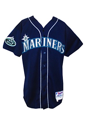 2002 Gil Meche Seattle Mariners Team-Issued Blue Alternate Jersey (Mariners Team Store)