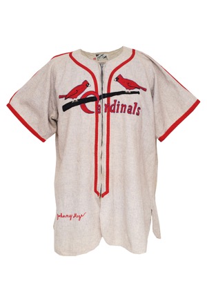 1940 Johnny Mize St. Louis Cardinals Game-Used Road Flannel Uniform (2)(N.L. Leader In HRs & RBI Season • Exceedingly Rare)