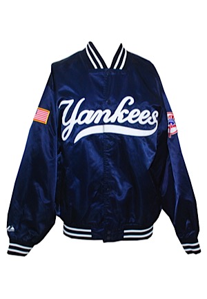 Circa 2001 New York Yankees Worn Dugout Jacket Attributed to "El Duque" Orlando Hernandez (Batboy LOA)