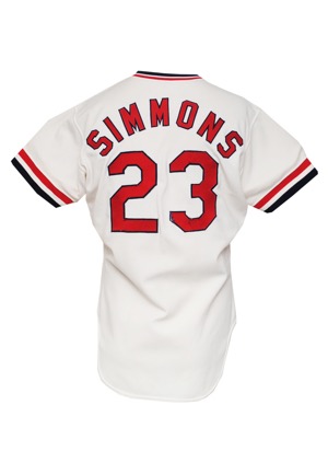 1977 Ted Simmons St. Louis Cardinals Game-Used Home Jersey