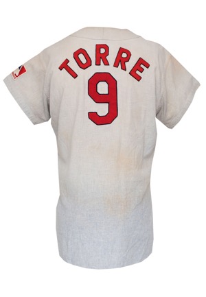 1969 Joe Torre St. Louis Cardinals Game-Used Road Flannel Jersey
