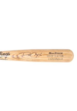 Royce Clayton St. Louis Cardinals Game-Used & Autographed Bat (JSA • PSA/DNA)