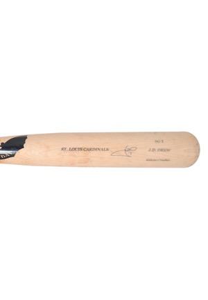 J.D. Drew St. Louis Cardinals Game-Used & Autographed Bat (JSA • PSA/DNA)