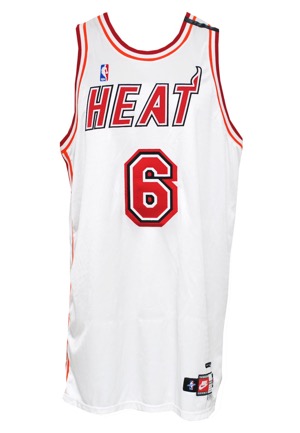 1999-00 Harold Jamison Rookie Miami Heat Preseason Game-Used Home Jersey (Memorial Armband)