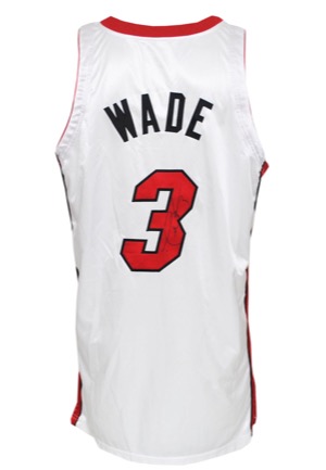 2004-05 Dwyane Wade Miami Heat Game-Used & Autographed Home Jersey (JSA)