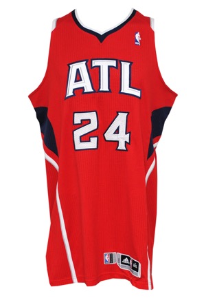 5/4/2012 Marvin Williams Atlanta Hawks Playoffs Game-Used Road Jersey (Team LOA • MeiGray)