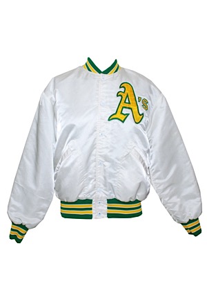 Late 1970s Oakland Athletics Worn Satin Jacket