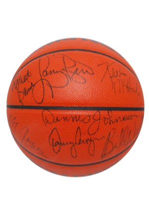 Circa 1986 Boston Celtics Team-Signed Basketball (JSA)