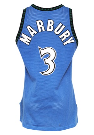 1996-97 Stephon Marbury Minnesota Timberwolves Rookie Game-Used Road Jersey