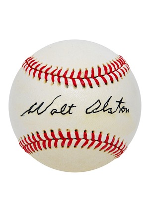 Walter Alston Single-Signed Baseball (JSA)