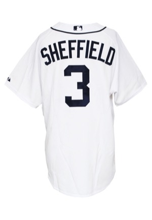 2008 Gary Sheffield Detroit Tigers Game-Used & Autographed Home Jersey (JSA)