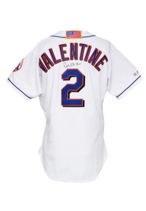 2001 Bobby Valentine New York Mets Managers Worn & Autographed Home Jersey (JSA)