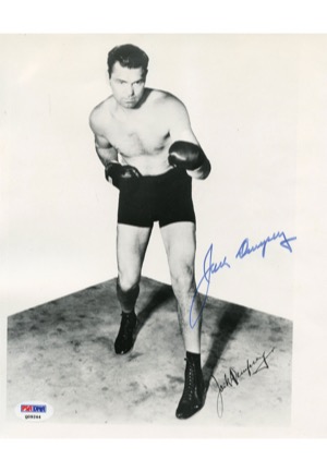 Autographed Boxing Photos with Dempsey, Graziano, Louis, Tunney, Patterson & Frazier (11)(JSA • PSA/DNA)