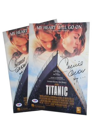 Celine Dion Autographed Sheet Music with Titanics "My Heart Will Go On" (3)(JSA • PSA/DNA)