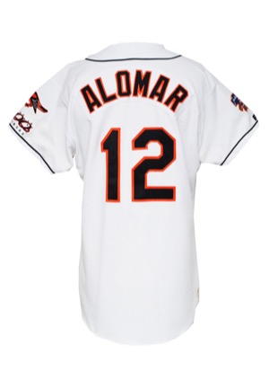 1997 Roberto Alomar Baltimore Orioles Game-Used & Autographed Home Jersey (JSA)
