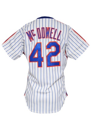 1988 Roger McDowell Postseason New York Mets Game-Used Home Jersey