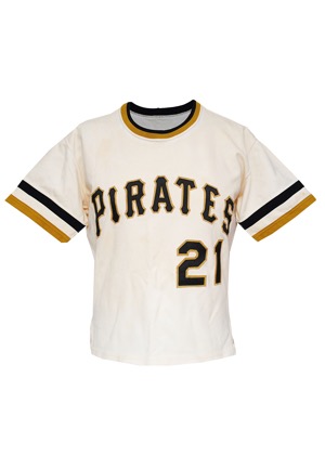 Circa 1971 Roberto Clemente Pittsburgh Pirates Game-Used Home Jersey (Scarce)