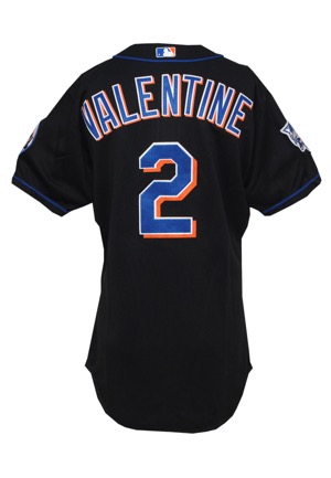2000 Bobby Valentine New York Mets World Series Managers Worn Black Alternate Jersey (Subway Series)