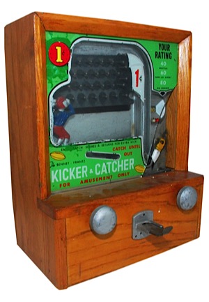 Circa 1940s "Kicker & Catcher" Coin-Operated Football Game