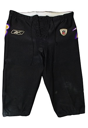 2011 Ray Lewis Baltimore Ravens Game-Used Black Alternate Pants (Ravens LOA)