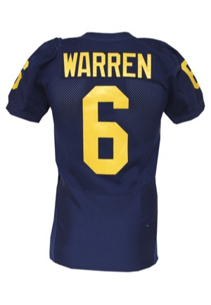 2007 Donovan Warren Michigan Wolverines Game-Used & Autographed Jersey (Sourced Directly from the Player)