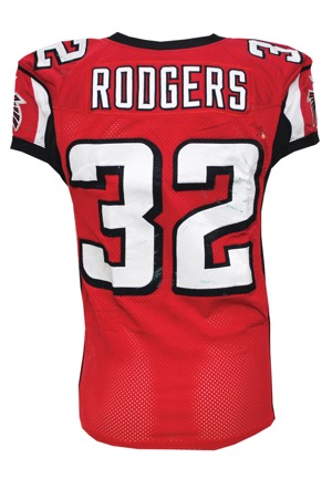 10/7/2013 Jacquizz Rodgers Atlanta Falcons Game-Used Home Jersey (NFL Auctions • Photomatch • Unwashed • Repairs)