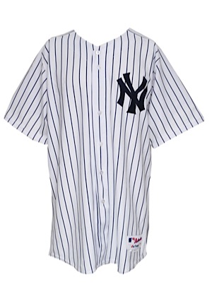 2008 Joba Chamberlain Rookie New York Yankees Bench-Worn Home Jersey (Yankees-Steiner Hologram)